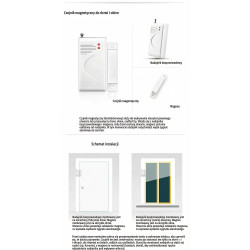 Sensore magnetico wireless per porte e finestre 433MHz ACTii AC1796