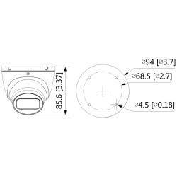 5Mpx 2.8mm IP 穹顶摄像机室外 IR30m WDR PoE IP67 闭路电视专业安防监控系统 DAHUA IPC-HDW1530T-0280B-S
