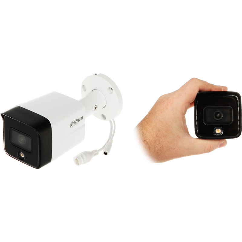 スマートデュアルライト IPカメラ 8.3 Mpx 4K UHD 2.8 mm IP67 PoE IR LED オーディオ 産業用 DAHUA IPC-HFW1839TC-A-IL-0280B-S6