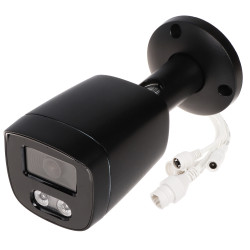 IP-камера 5 Mpx 2.8 mm 25m IR H.265+ IVA WDR IP67 PoE Чорная Вонкавая сістэма відэаназірання CCTV APTI APTI-AI508CA3-28WP-BLACK