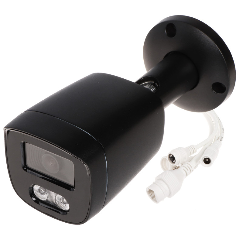 IP-камера 5 Mpx 2.8 mm 25m IR H.265+ IVA WDR IP67 PoE Чорная Вонкавая сістэма відэаназірання CCTV APTI APTI-AI508CA3-28WP-BLACK