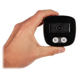 IP-камера 5 Mpx 2.8 mm 25m IR H.265+ IVA WDR IP67 PoE Чорная Вонкавая сістэма відэаназірання CCTV APTI APTI-AI508CA3-28WP-BLACK