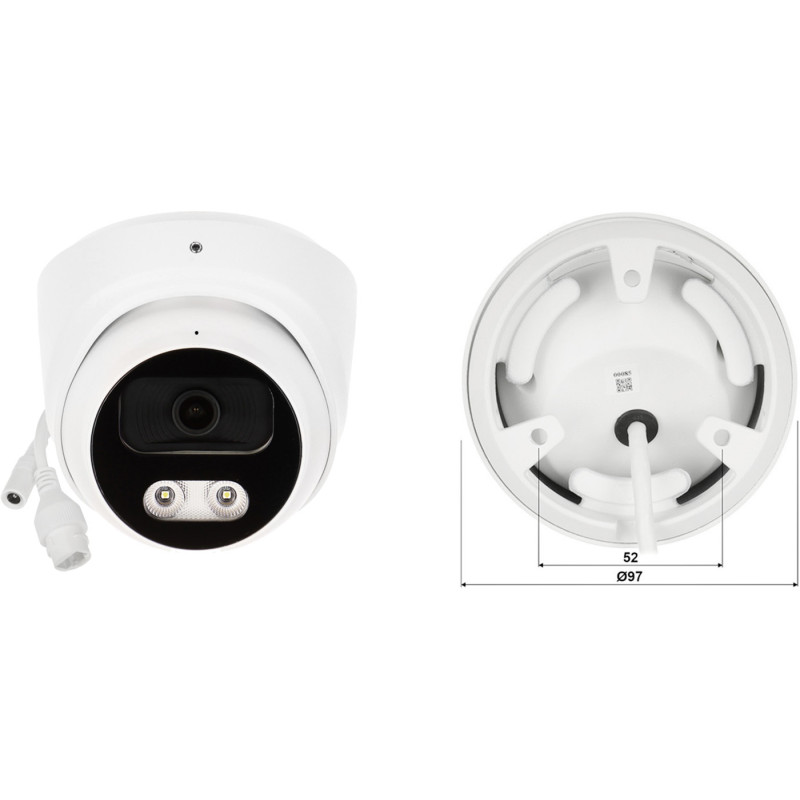 8.3Mpx 4K UHD Hybrid Light IP Camera White LED IR 40m Range IVS WDR BitVision ONVIF APTI APTI-AI803VA2IL-28W