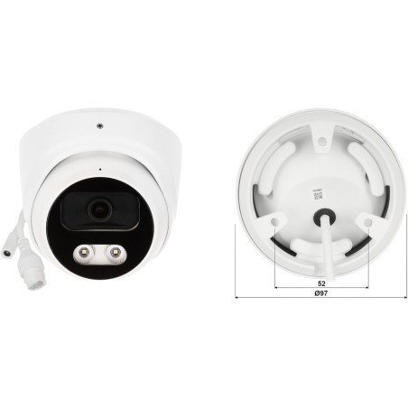 IPカメラ 8.3Mpx 4K UHD Hybrid Light 白色LED IR照射 40m IVS WDR BitVision ONVIF APTI APTI-AI803VA2IL-28W
