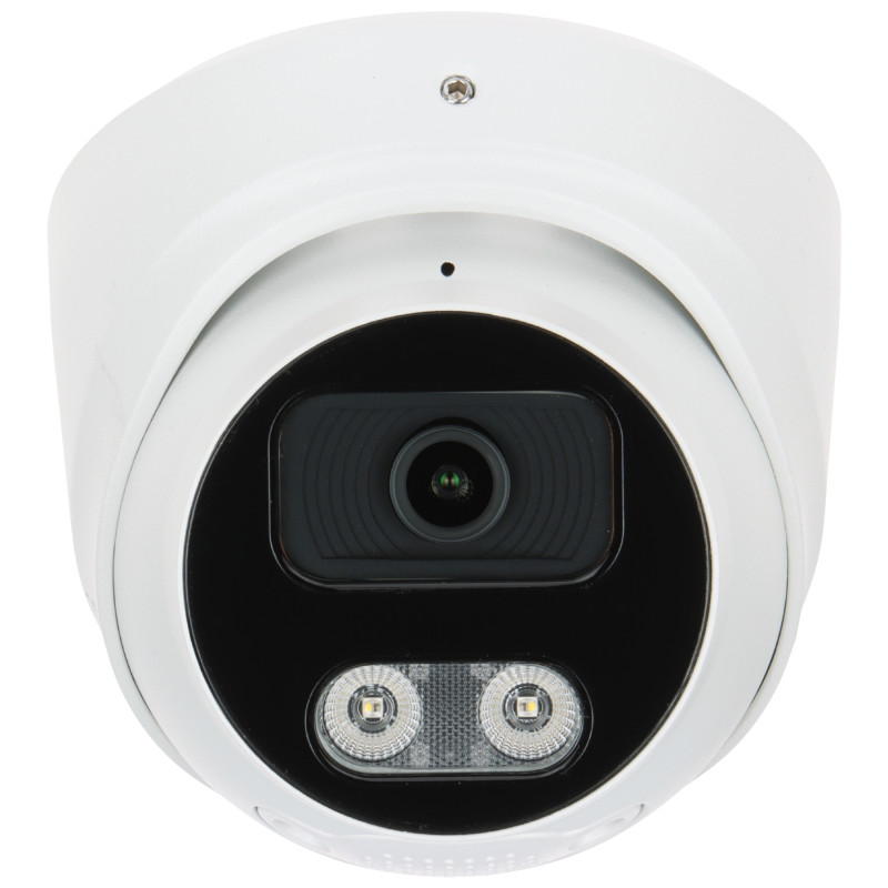 스마트 하이브리드 라이트 IP 카메라 8Mpx 4K UHD 2.8mm 풀컬러 IR 40m LED 30m 오디오 IP67 PoE 인체 감지 APTI APTI-AI803VAS3IL-28W