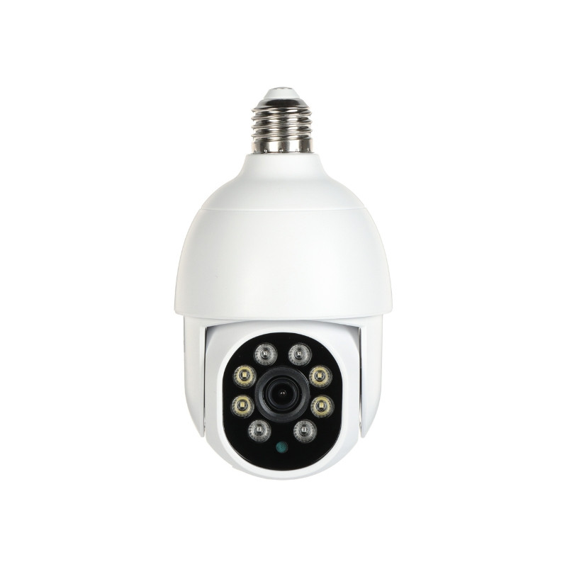 Smart WiFi IP-kamera Tuya Smart 3Mpx PTZ E27-sokkel nattlys IR LED bevegelsessporing lyd APTI APTI-W30S1-TUYA