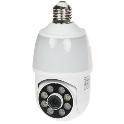 Drehbare WLAN IP Kamera Full HD E27 Tuya Smart Heim Baby Monitor Live Ansicht Telefon Bewegungserkennung APTI APTI-W31S1-TUYA