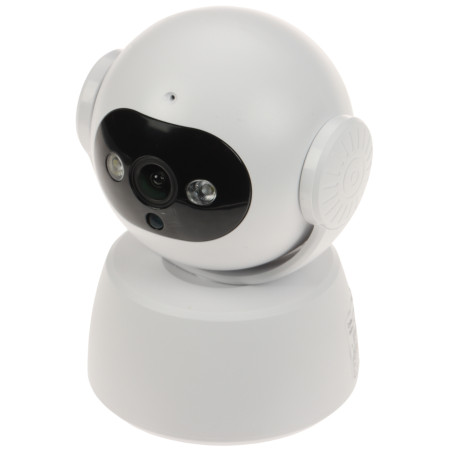 屋内用Wi-Fi IPカメラ 回転式 3Mpx 3.6mm LED IR照明 双方向オーディオ 動体検知 Tuya Smart APTI APTI-W35A-TUYA