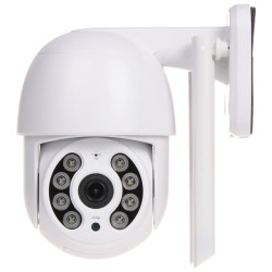 Tuya Smart Wi-Fi 회전형 실외 IP 카메라 4Mpx 1440p 오디오 사이렌 IR LED 동작 감지 클라우드 P2P 지원 APTI APTI-W41S2-TUYA-V2