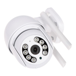 Поворотна IP WiFi камера Tuya Smart Зовнішня 4Mpx 1440p Аудіо Сирена ІЧ LED Детекція руху Доступ Хмара P2P APTI APTI-W41S2-TUYA-