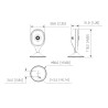 Caméra IP Wi-Fi Cube 3 Mpx 2.8 mm 10m IR H.265 WDR Wi-Fi 6 IP66 Bluetooth DMSS P2P DAHUA C3A