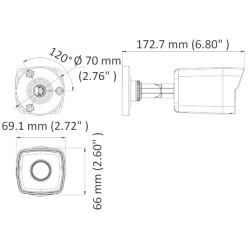 กล้อง IP ทรงกระบอก Full HD 2MP IR 30m เลนส์ 2.8mm IP67 ONVIF PoE ภายนอกอาคาร CCTV Hikvision DS-2CD1021-I(2.8MM)(