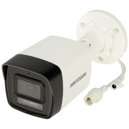 מצלמת IP Full HD 1080p Smart Hybrid Light WDR 120dB IR 15m LED 20m IP67 PoE מיקרופון לניטור חיצוני Hikvision DS-2CD1021G2-LIU(2.