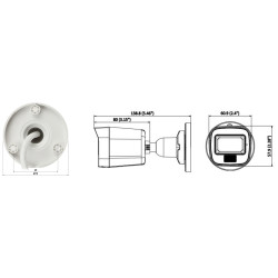 Smart Hybrid Light цыліндрычная IP-камера 3.7 Mpx WDR IR LED Audio IP67 Дэтэкцыя людзей і транспартных сродкаў Hikvision DS-2CD1