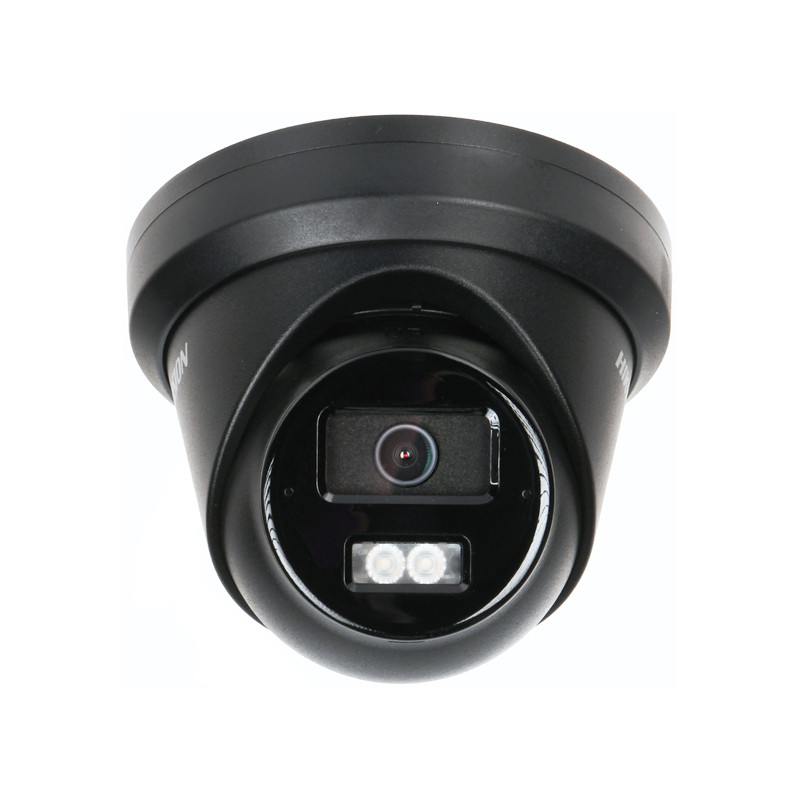 Hikvision AcuSense 4MP IR LED 오디오 2x 마이크 SD 블랙 실외 IP67 PoE 하이브리드 IP 카메라 Hikvision DS-2CD2343G2-LI2U(2.8MM)(BLACK)/PL