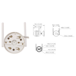 מצלמת IP Wi-Fi Full-Color 4Mpx 2.8mm עם הרתעה אקטיבית וסירנה CMOS IP67 P2P שמע חיצונית DAHUA F4C-LED-0280B