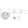 Full-Color 4Mpx 2.8mm Wi-Fi IP 카메라 LED 경고 사이렌 CMOS IP67 P2P 오디오 외부 모니터링 DAHUA F4C-LED-0280B