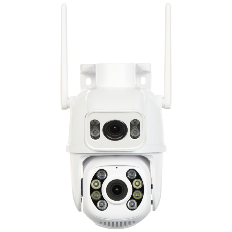 กล้องวงจรปิด IP ภายนอก Dual Lens 2x3MP WiFi Full-Color ONVIF รองรับแอป iCSee พร้อม AI ตรวจจับมนุษย์ DELTA CCTV ICSEE-W61SD-2