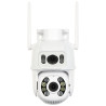 Câmara IP PTZ Exterior Dual Lens 2x3MP WiFi Full-Color ONVIF App iCSee Deteção Humana IA DELTA CCTV ICSEE-W61SD-2