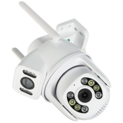 מצלמת IP חיצונית עם עדשה כפולה 2x3MP WiFi Full-Color ONVIF תצוגה באפליקציית iCSee זיהוי אדם AI DELTA CCTV ICSEE-W61SD-2