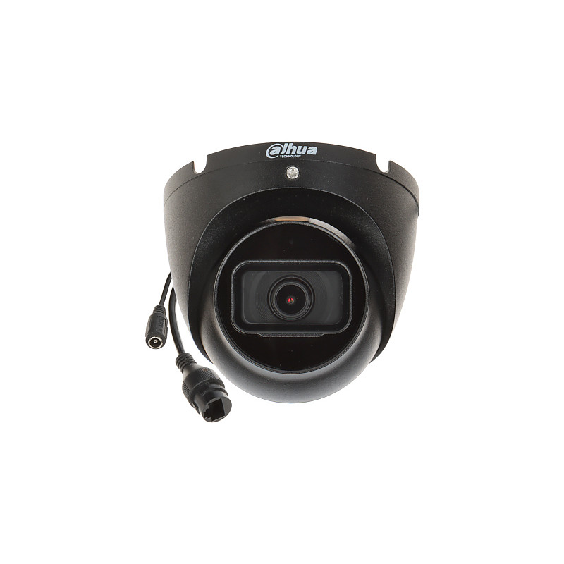 IP-камера 5 Mpx 2.8 mm IR 30m IP67 Мікрафон Металічная купальная Чорная CCTV маніторынг Сеткавая DAHUA IPC-HDW1530T-0280B-