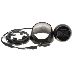 Κάμερα IP 5 Mpx 2.8 mm IR 30m IP67 Μικρόφωνο Μεταλλική Θολωτή Μαύρη Παρακολούθηση CCTV Δικτυακή DAHUA IPC-HDW1530T-0280B-