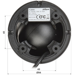 IP камера 5 Mpx 2.8 mm IR 30m IP67 Микрофон Метална куполна черна CCTV мрежово видеонаблюдение DAHUA IPC-HDW1530T-0280B-