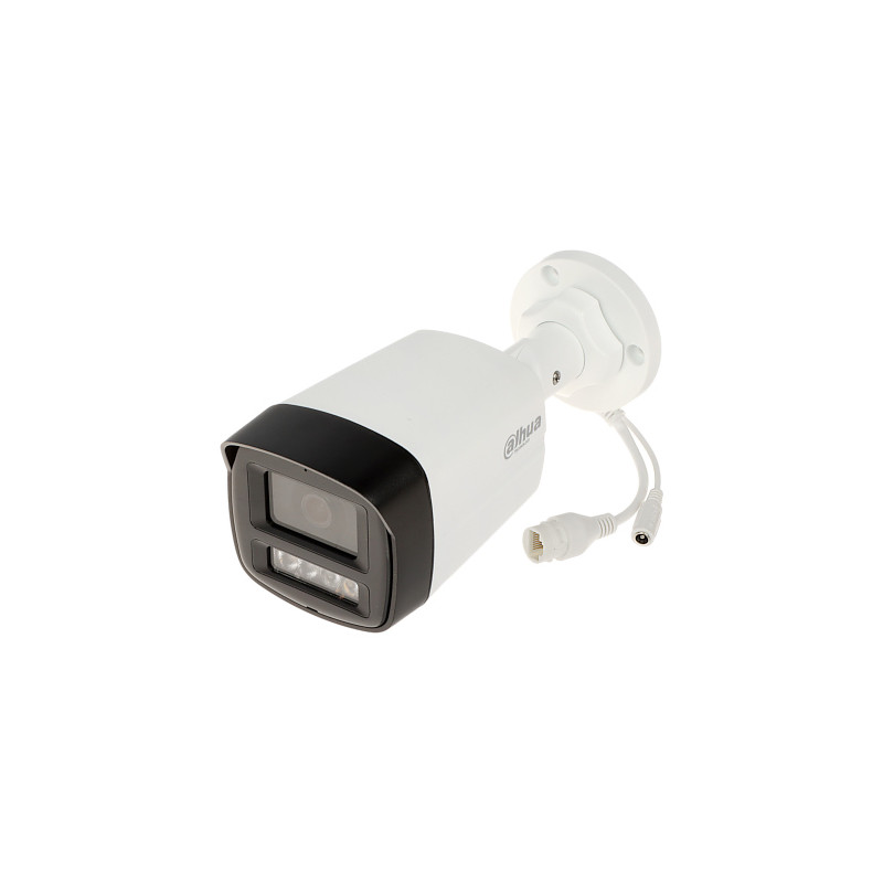 กล้อง IP Smart Dual Light 3.7 Mpx 2.8 มม. IR LED IP67 PoE ตรวจจับมนุษย์ WDR DAHUA IPC-HFW1439TL1-A-IL