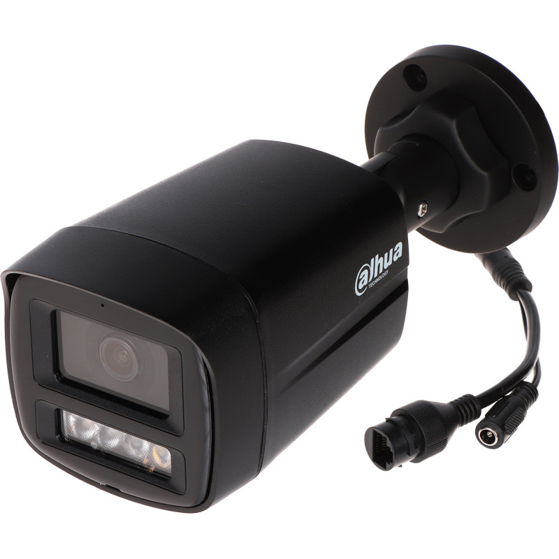 4MP 스마트 듀얼 라이트 IP 카메라 2.8mm IR30m LED30m 실외 IP67 마이크 WDR 사람 감지 모니터링 DAHUA IPC-HFW1439TL1-A-IL-BLACK