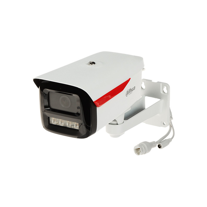 4MP WizColor Network Camera Intelligent LED 50m Microphone SMD Plus Detection IP67 PoE Full Color DAHUA IPC-HFW2449M-S-LED-0360B