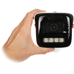 Мрежова камера 4MP WizColor Интелигентен LED осветител 50м Микрофон SMD Plus детекция IP67 PoE Цветно изображение DAHUA IPC-HFW2