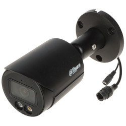 Câmara IP 4Mpx WizSense Dual Illumination IR LED 30m Microfone IP67 Preto Monitorização Exterior DAHUA IPC-HFW2449S-S-IL-0