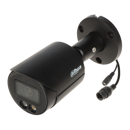 Dahua WizSense 4MP IP 카메라 듀얼 조명 IR 30m 마이크로폰 IP67 블랙 실외 감시 DAHUA IPC-HFW2449S-S-IL-0