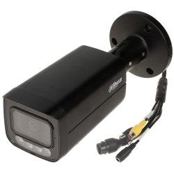大华 4MP IP 筒型摄像机 WizSense 智能双光源 红外60米 LED50米 麦克风 SD卡槽 IP67 PoE 黑色 DAHUA IPC-HFW2449T-AS-IL-0360B-BLACK