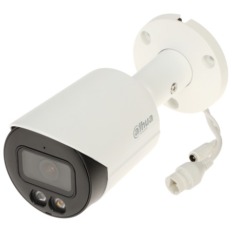 מצלמת IP מדגם WizSense 5MP 2.8mm עם תאורה כפולה LED IR IP67 IVS SMD PLUS ומיקרופון לניטור חיצוני DAHUA IPC-HFW2549S-S-IL-0280B