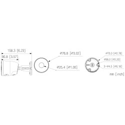 Trådløst IP Wi-Fi 6-kamera 3MPx 2.8mm Person og kjøretøydeteksjon Aktiv avskrekking LED-alarm DAHUA F3D-PV-0280B