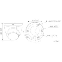 4MP 스마트 듀얼 라이트 IP 카메라 2.8mm 야간 투시 LED IR 오디오 블랙 DAHUA IPC-HDW1439V-A-IL-0280B-BLACK