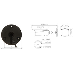 5Mpx 풀 컬러 AI TiOC IP 카메라 능동형 억제 사이렌 LED 나이트 비전 IP67 2.8mm DAHUA IPC-HFW3549T1-AS-PV-0280B-S5-BLACK