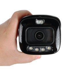 TiOC WizSense 全彩网络摄像机 8.3 MP 4K UHD 2.8mm 红外LED 主动威慑 全天候彩色画面 警报器 DAHUA IPC-HFW3849T1-AS-PV-0280B-PRO-BLACK