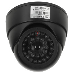 Indoor dome dummy camera with flashing LED black for CCTV preventive monitoring Delta ADP-930/LED