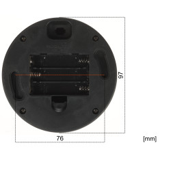 Indoor dome dummy camera with flashing LED black for CCTV preventive monitoring Delta ADP-930/LED