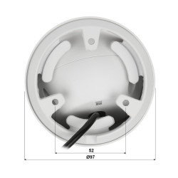 四合一模拟摄像机 AHD CVI TVI 5MP 2MP 1080p 3.6mm镜头 IR20m IP67 金属半球室外监控 APTI APTI-H51V21-36W