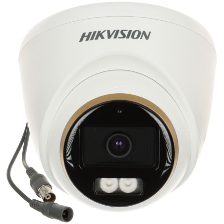 3K HD-TVI Smart Hybrid Light ColorVu Dome Analog Camera 130dB WDR IP67 Outdoor Color Night Hikvision DS-2CE72KF3T-LE(2.8MM)