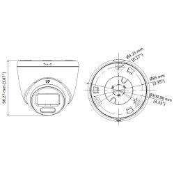 3K HD-TVI куполна аналогова камера Smart Hybrid Light ColorVu WDR 130dB IP67 външна цветна нощна Hikvision DS-2CE72KF3T-LE(2.8MM