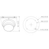 4合1混合半球摄像机 1080p 智能双光 IR LED 20米 麦克风 IP67 金属外壳 户外 CCTV DAHUA HAC-HDW1200TLM-IL-A-0280B-S6-BLACK