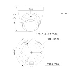 500万像素混合摄像机 Smart Dual Light 2.8mm镜头 IP67 双向音频 Super Adapt 4合1 DAHUA HAC-HDW1500TQ-IL-T-0280B-DIP