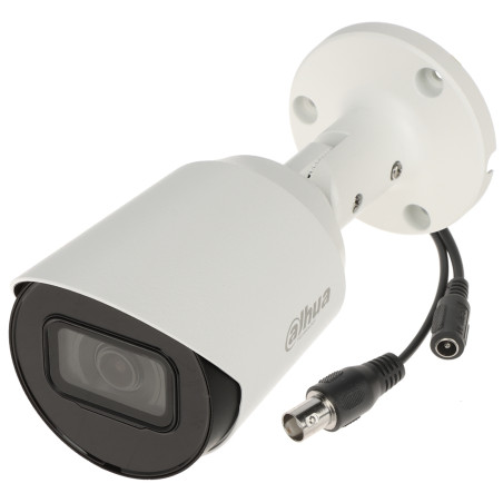 Камера 4-у-1 AHD CVI TVI PAL 1080p 2MP IR 30m IP67 Шырокавугольны аб’ектыў 2.8mm Вонкавая цыліндрычная металічная DAHUA HAC-HFW1