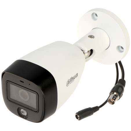 Câmera Híbrida 4 em 1 Externa 5 Mpx Lente 2.8 mm Smart Dual Illumination IR LED IP67 DAHUA HAC-HFW1500CM-IL-A-0280B-S2