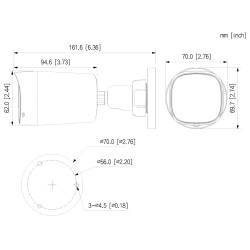 Hybridná Vonkajšia Kamera 4v1 Valcová 5Mpx 2.8mm IR 30m LED IP67 Starlight Široký Uhol Záberu DAHUA HAC-HFW1500RL-0280B-S3-DIP
