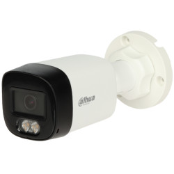 4in1 ハイブリッドカメラ 5Mpx 2.8mm デュアルライト照明 30m マイク IP67 屋外用 バレット型 ホワイト DAHUA HAC-HFW1500RL-IL-A-0280B-S3-DIP